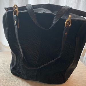 Elliott Luca black leather hobo bag